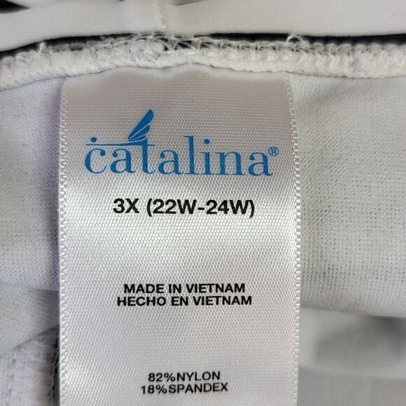 Plus Size Catalina Black & White One Piece Swimsuit - Picture 3 of 11